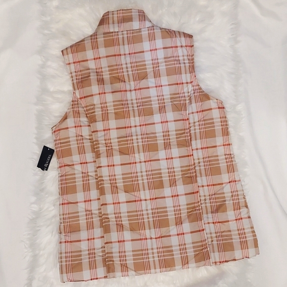 KIM ROGERS NWT Puffer Plaid Vest - Picture 4 of 8